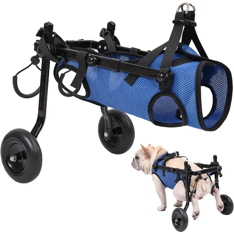 Disabled Dog Wheelchair Cart Adjustable Pet Mobility Aids for Cat Dog Rehabilitation Walking Aid Anti Slip Wheels Lightweight