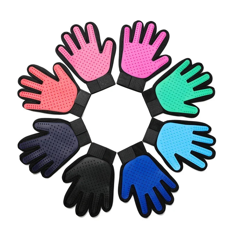 Silicone Pet Grooming Gloves Hair Removal