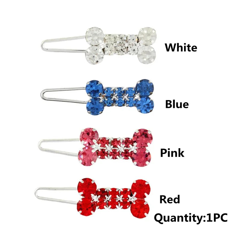 Pet Crystal Rhinestone Hair Clip