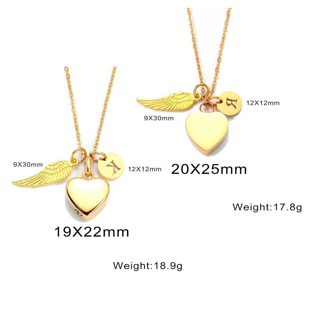 Pet stainless Steel Heart Ashes Urn Pendant Necklace