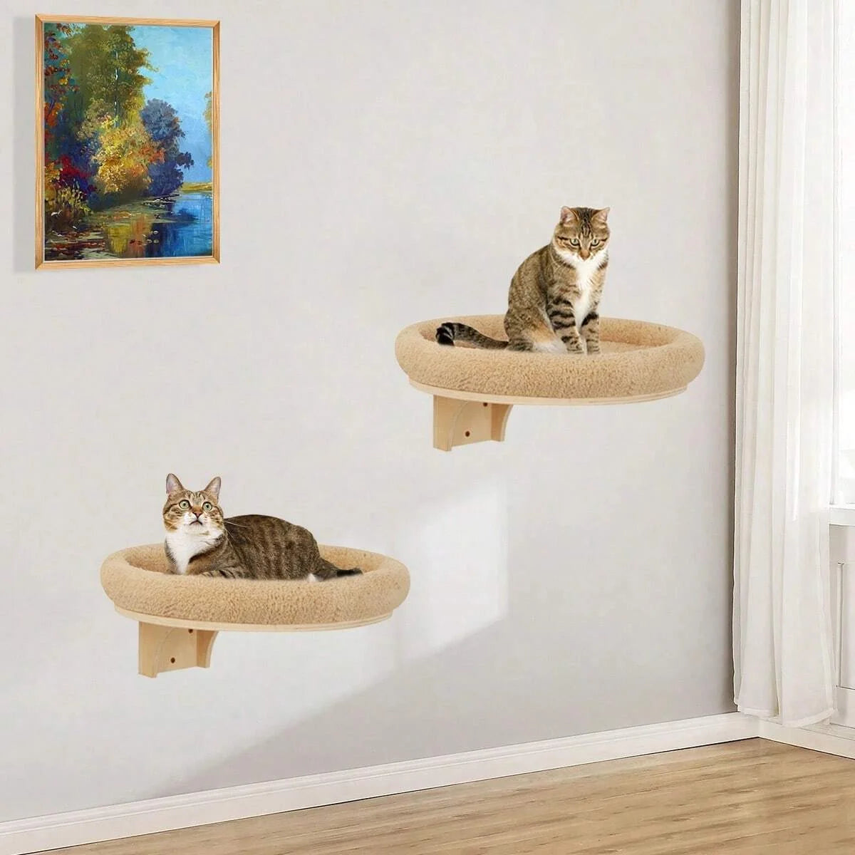 Cat Wall Mounted Hammock with Scratching Post