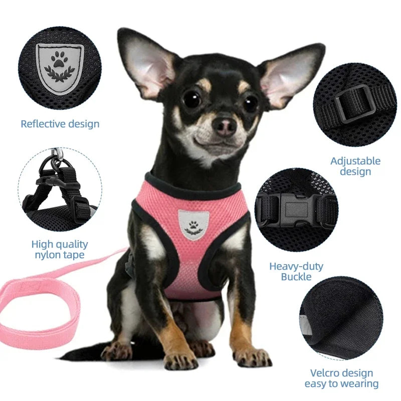 Pet Harness Vest with Lead Leash
