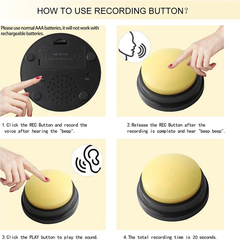 Pet Toys Voice Recording Button