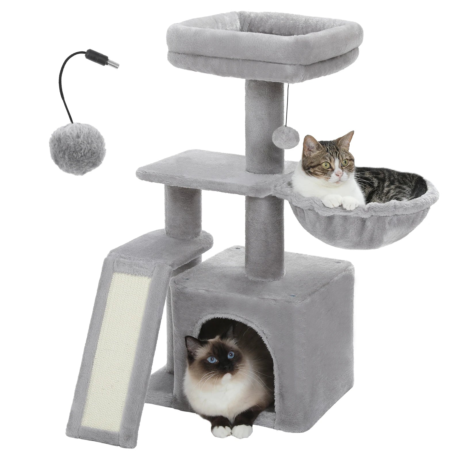 Cat Tree Tower with Natural Scratching Post