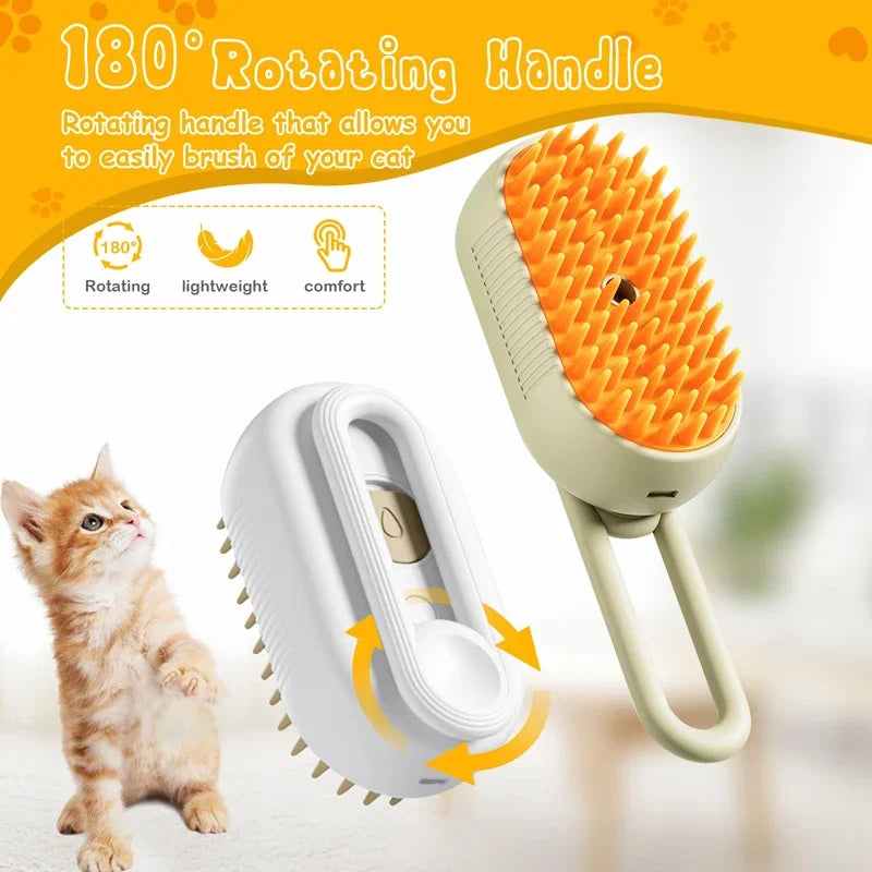 Pet Grooming Steam Brush