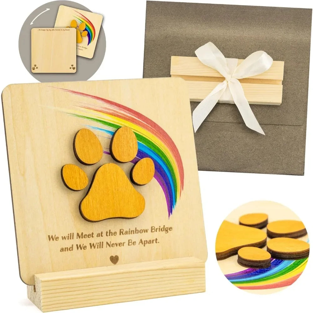 Wood Pet  Rainbow Bridge Sympathy Memorial
