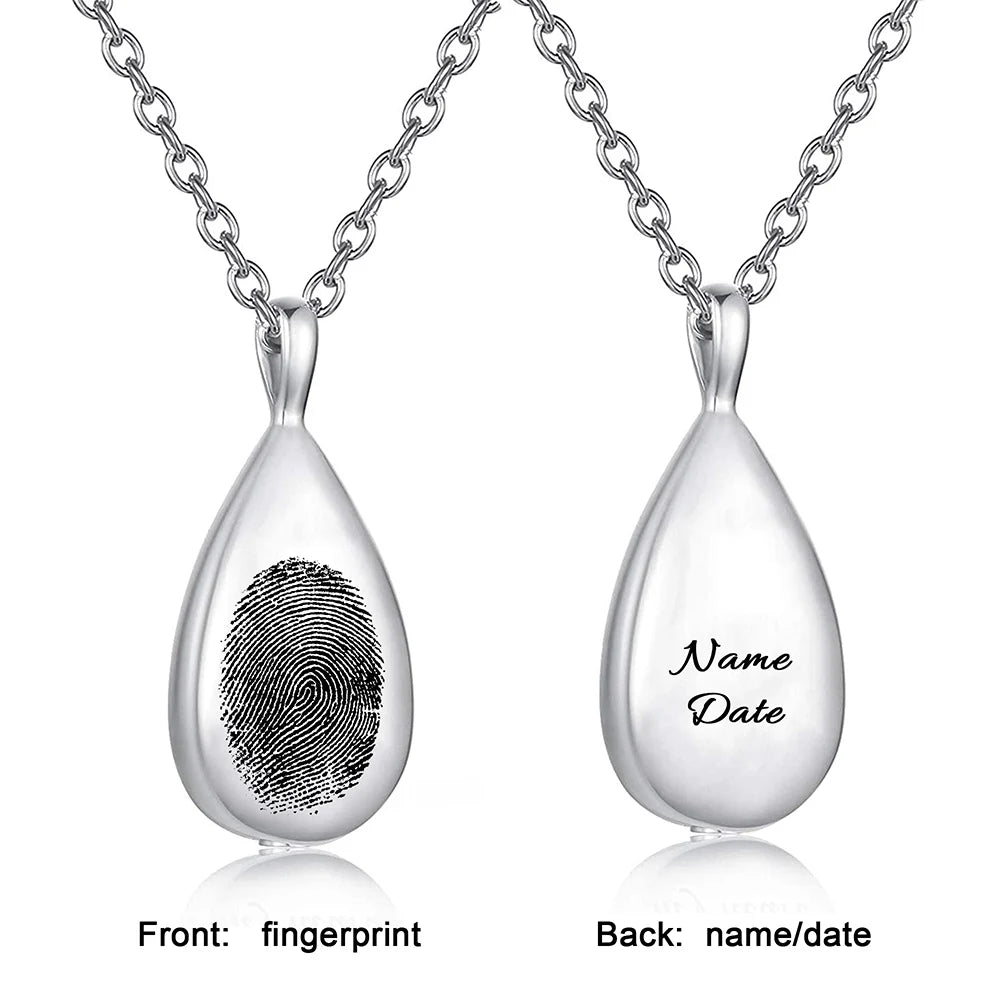 Teardrop Cremation Necklace for Ashes