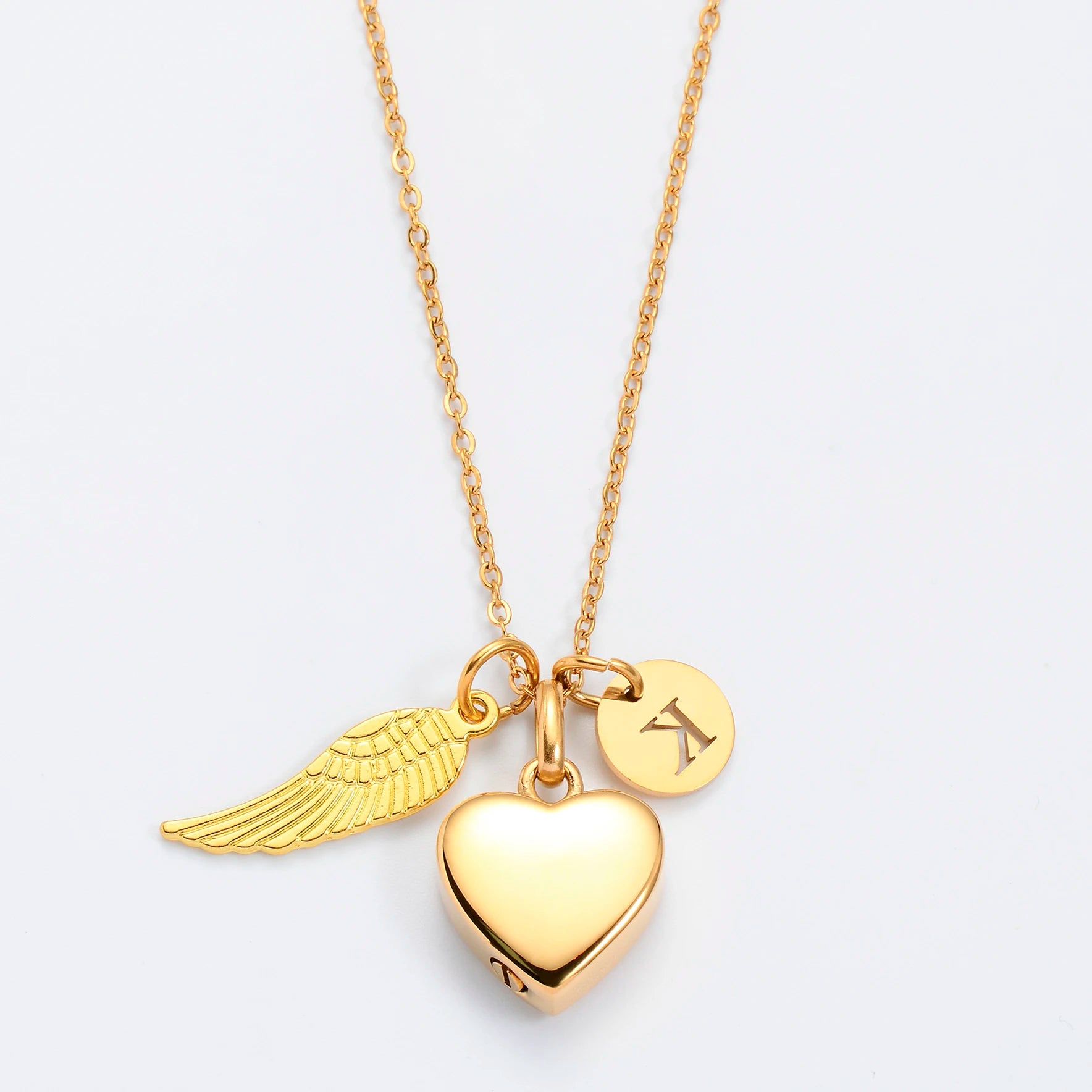 Pet stainless Steel Heart Ashes Urn Pendant Necklace