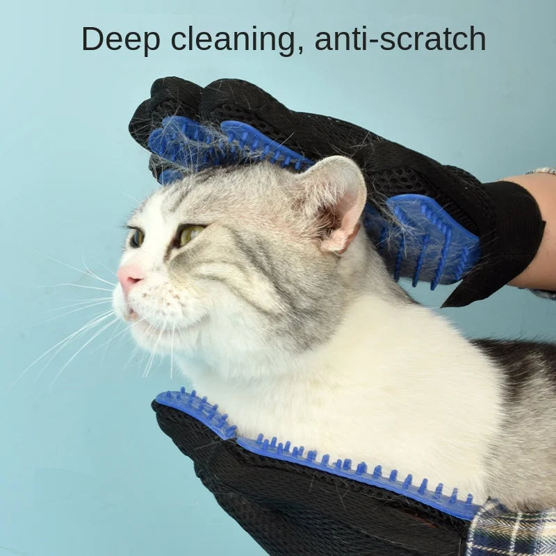 Silicone Pet Grooming Gloves Hair Removal