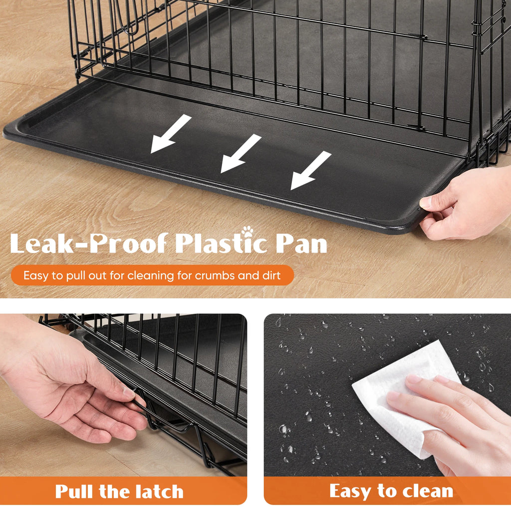 Double Door Metal Wire Dog Cage