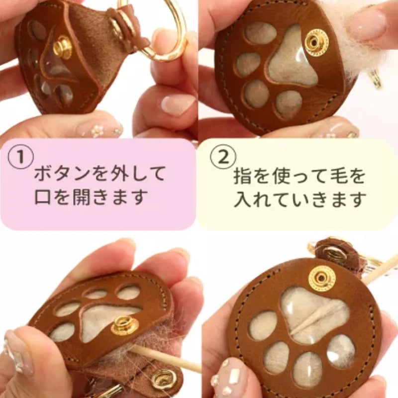 Pet Hair Storage Memorial Keychain