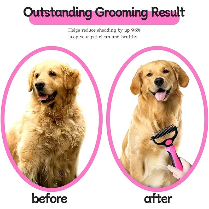 Pet Deshedding Brush Comb