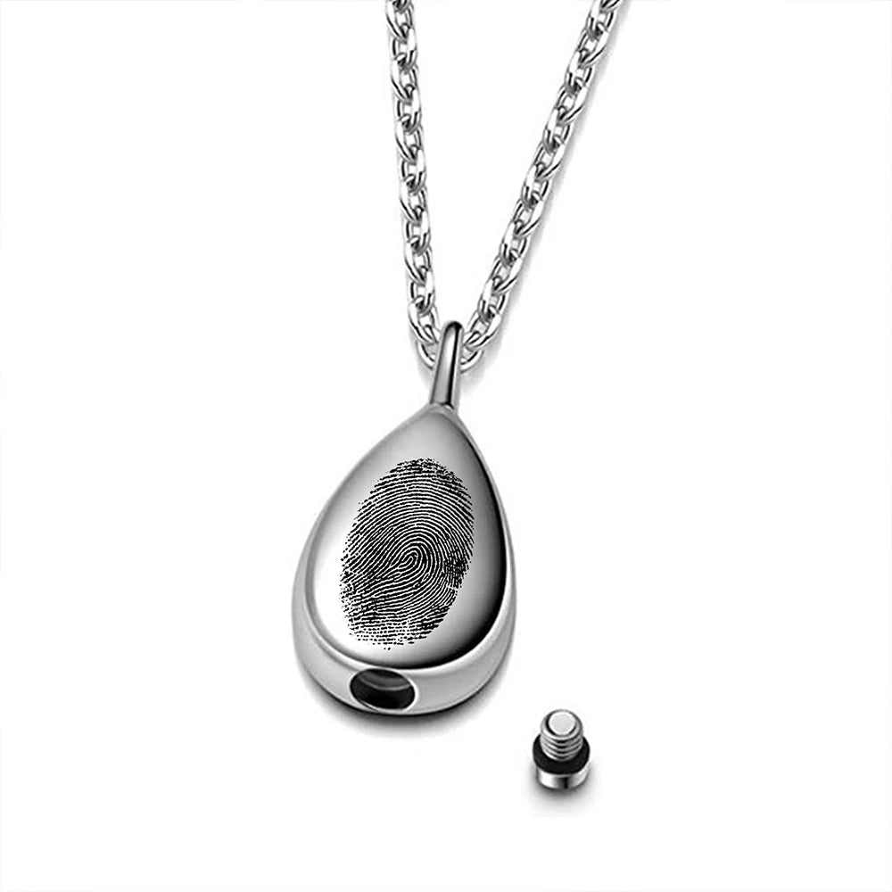 Teardrop Cremation Necklace for Ashes