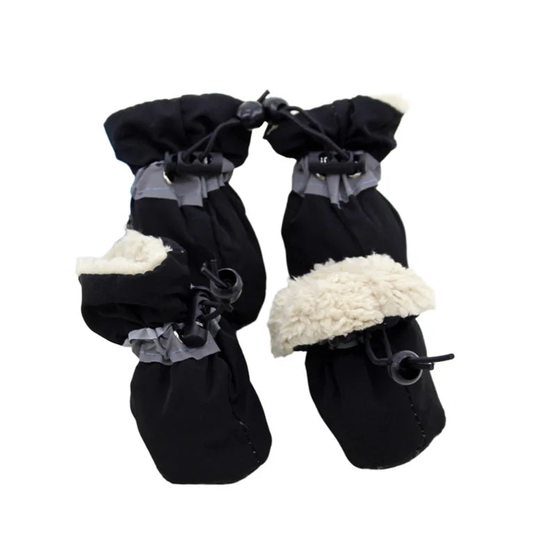 Pet Winter Boots Paw Protectors, Anti-Slip Rubber