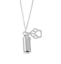 Pet Dog Paw Charm & Cylinder Memorial