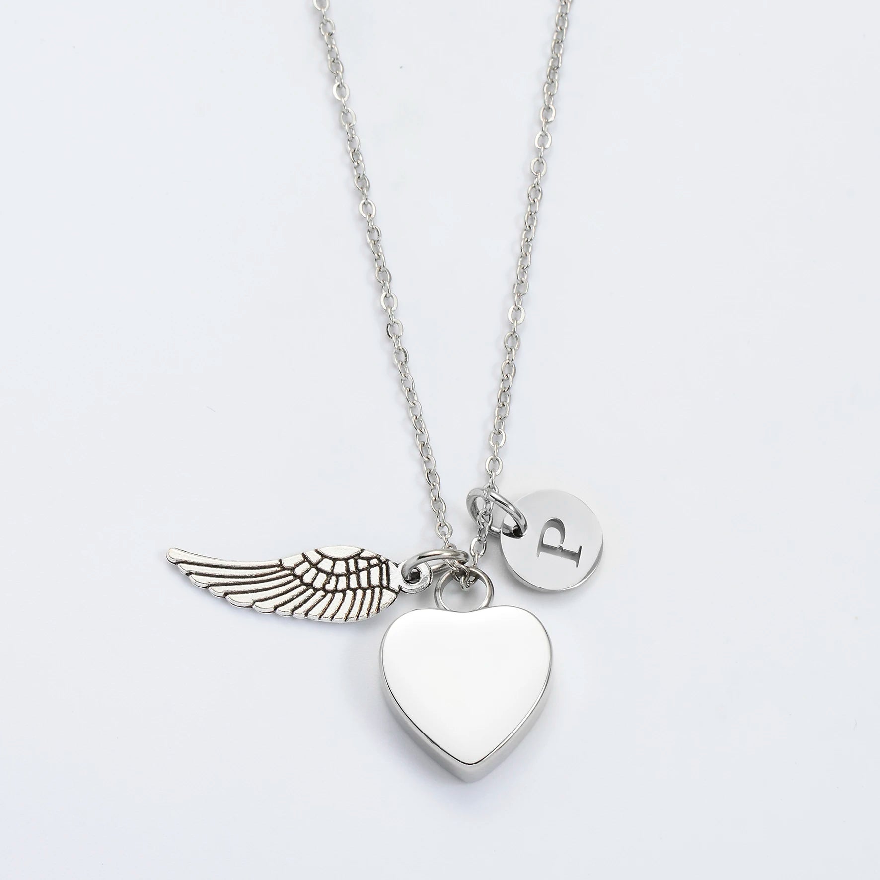 Pet stainless Steel Heart Ashes Urn Pendant Necklace