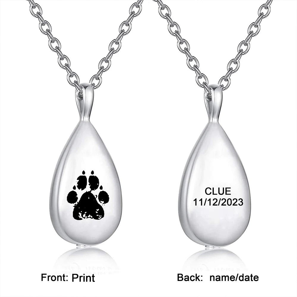Teardrop Cremation Necklace for Ashes