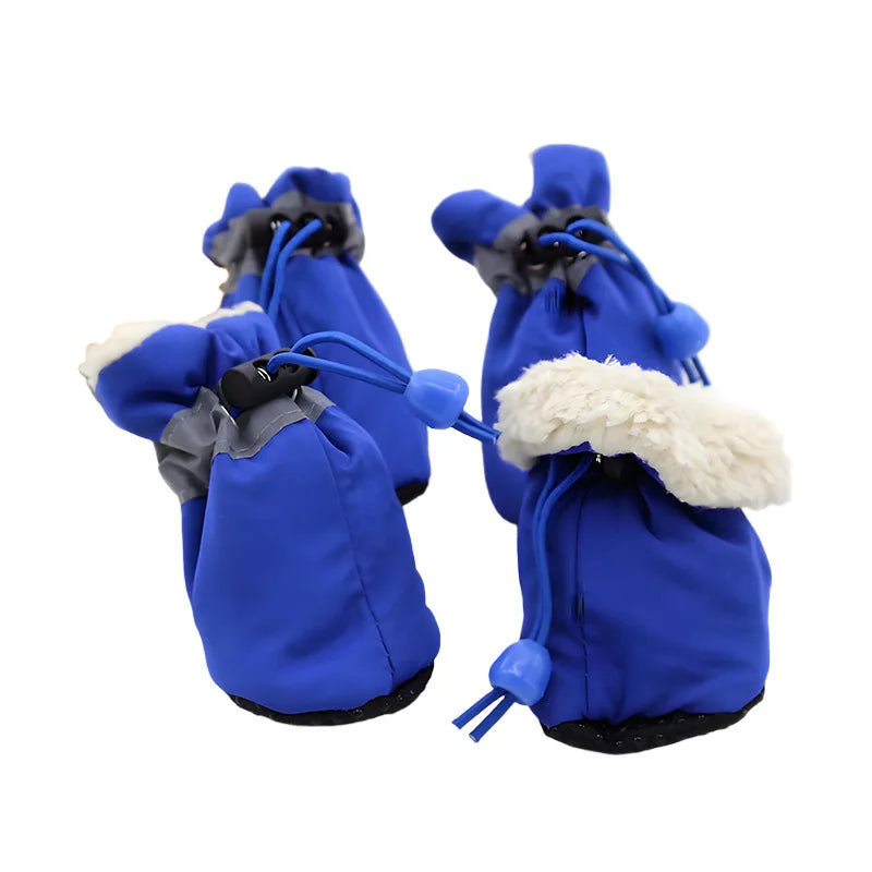 Pet Winter Boots Paw Protectors, Anti-Slip Rubber