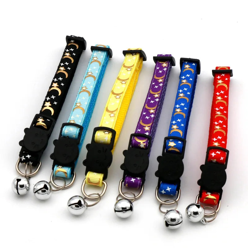 Pet Collar With Bell and Star Moon