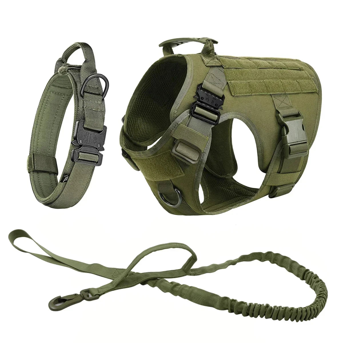 Tactical Dog Harness Leash Collar
