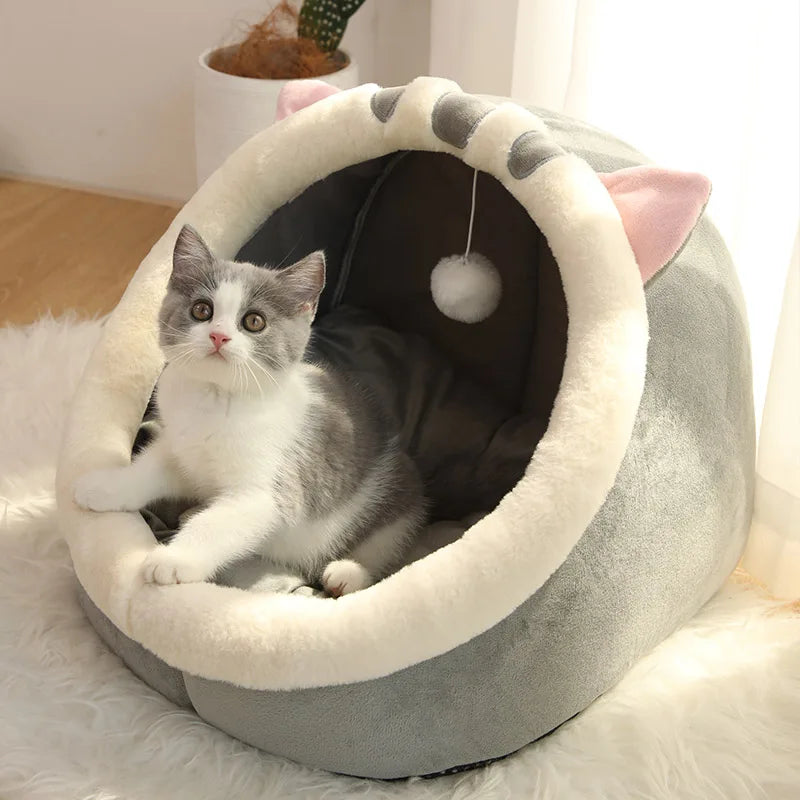 Cat Bed  Washable with dangling ball