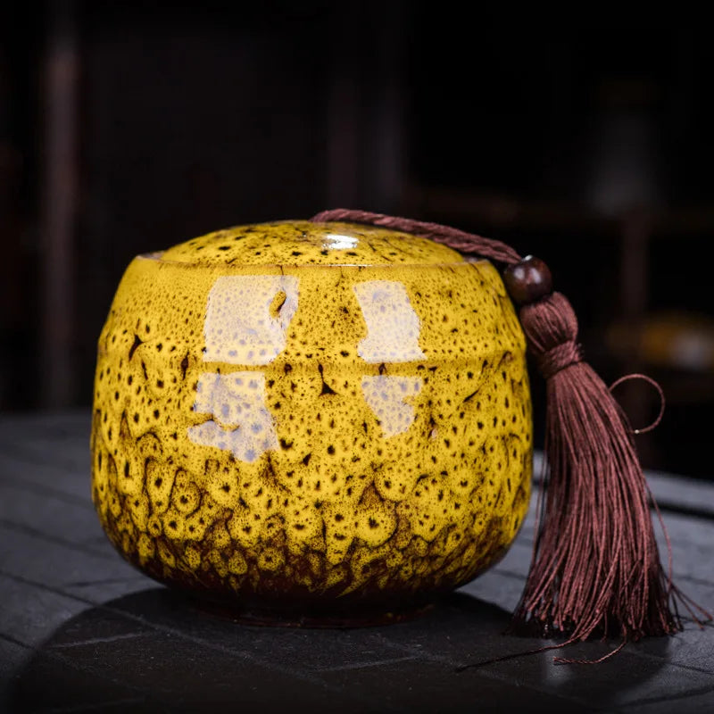 Color Ceramic Canister Memorial Pet Urn