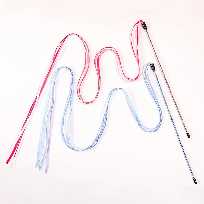 Long Satin Ribbon Cat Teaser