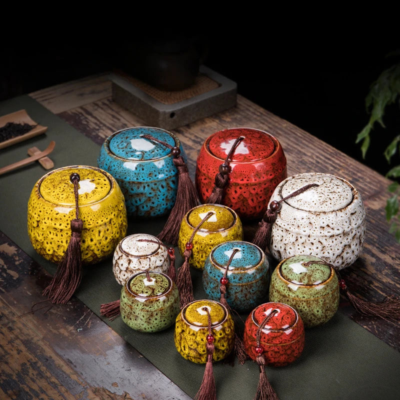 Color Ceramic Canister Memorial Pet Urn