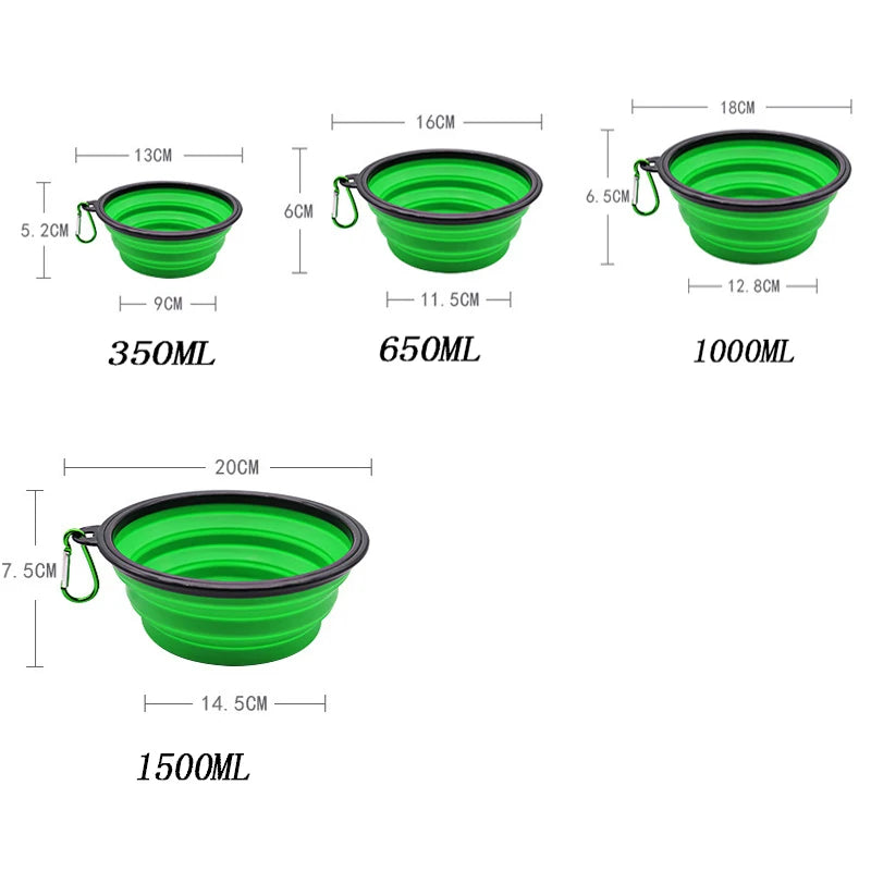 Folding Portable Silicone Pet Feeder Bowl