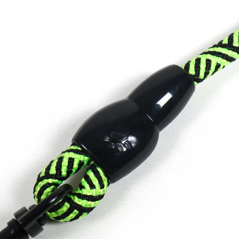 Nylon Weave Three Heads Safety Dog Lead Leash Foam Handle