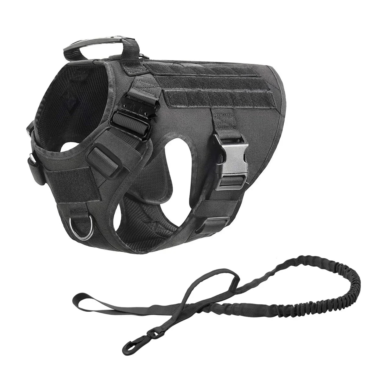 Tactical Dog Harness Leash Collar