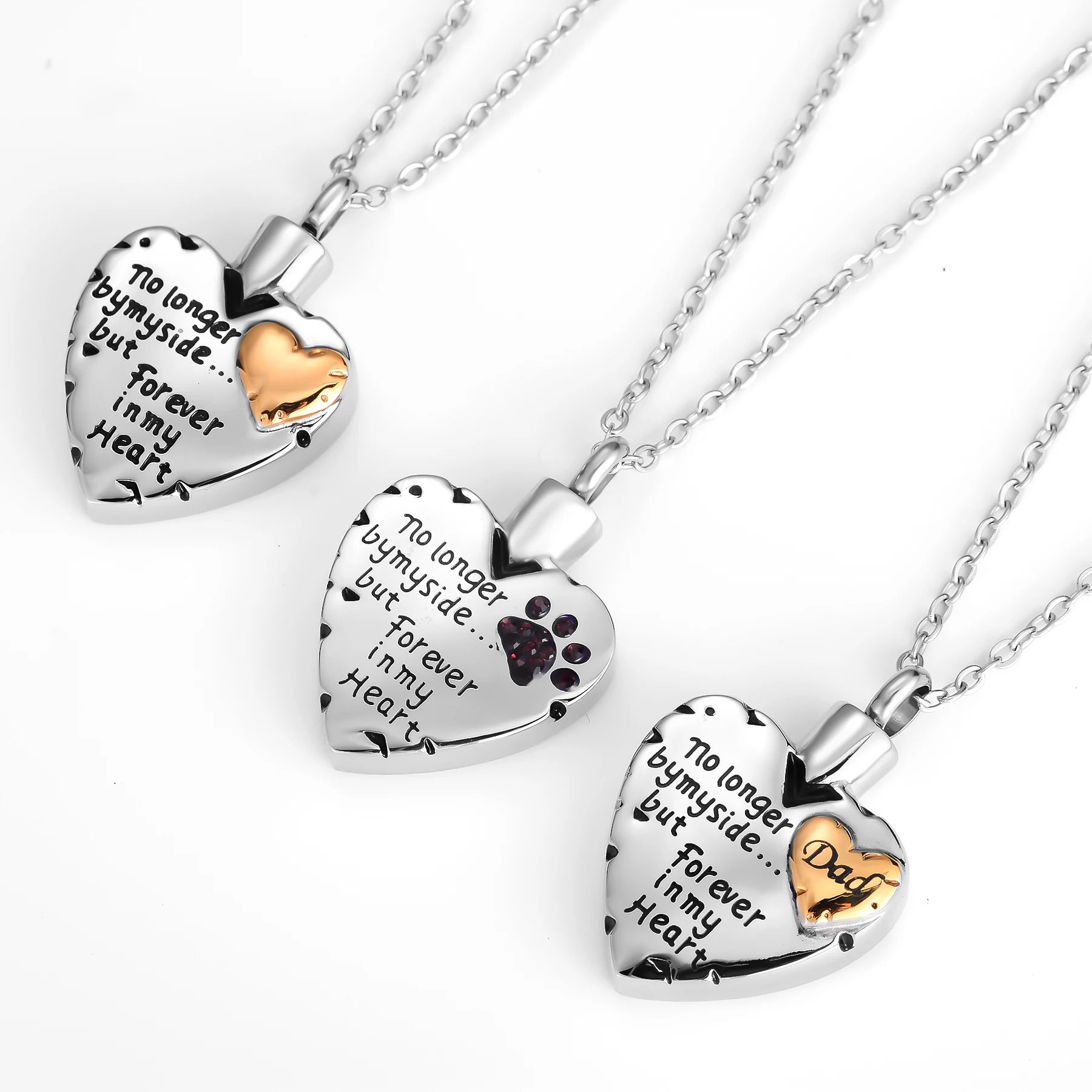 Stainless Steel Heart  Necklace for ashes