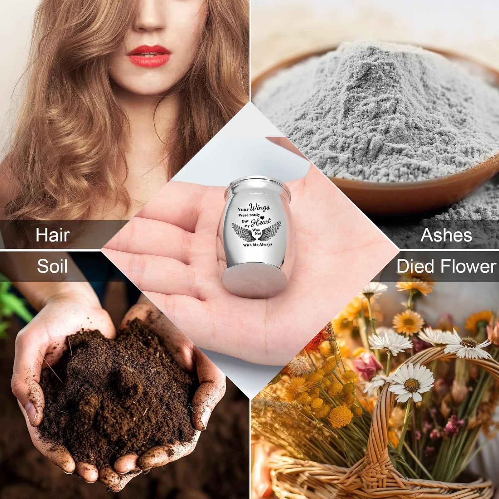 Set of 4 Cremation Mini Urns for Pet Ashes