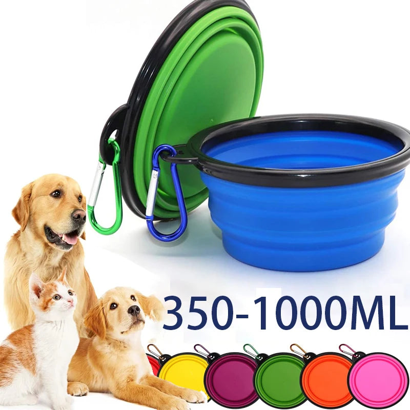 Folding Portable Silicone Pet Feeder Bowl