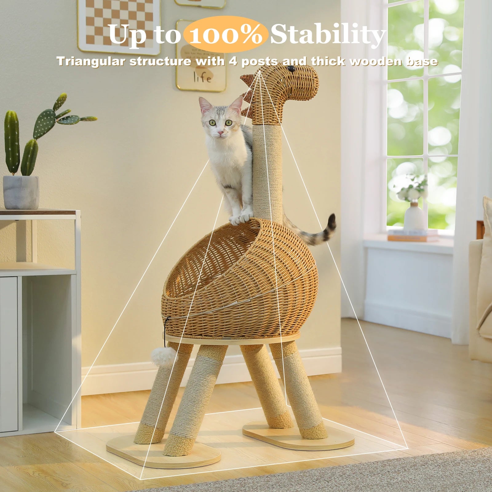 Cat Tree Tower with Sisal Scratching Post