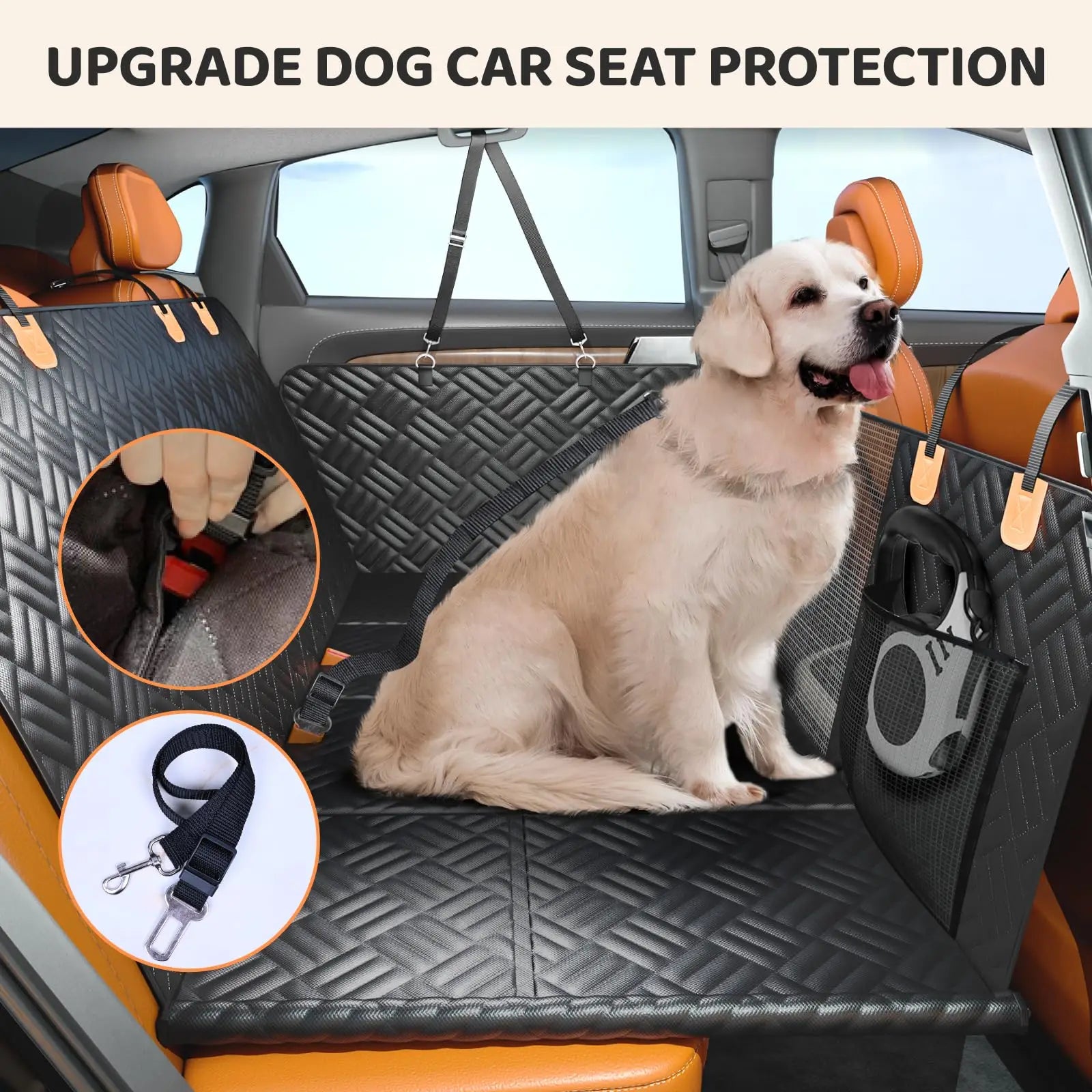 Car Rear Seat Dog cover, washable