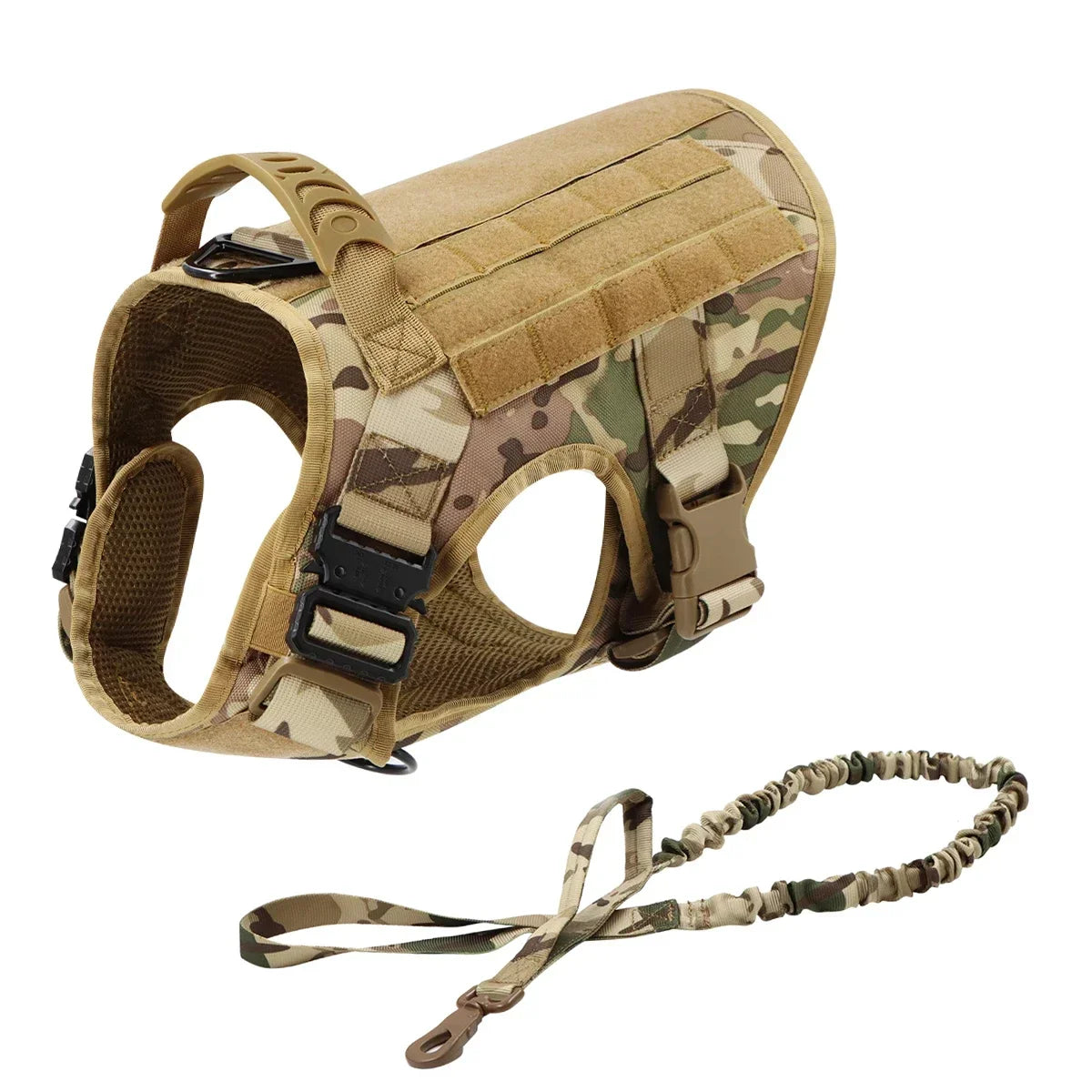 Tactical Dog Harness Leash Collar