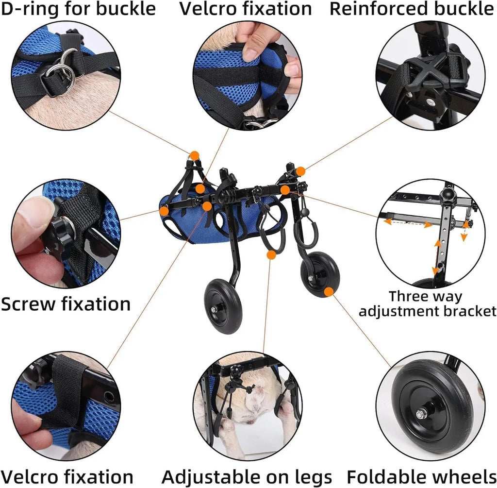 Adjustable Small Dog Wheelchair -