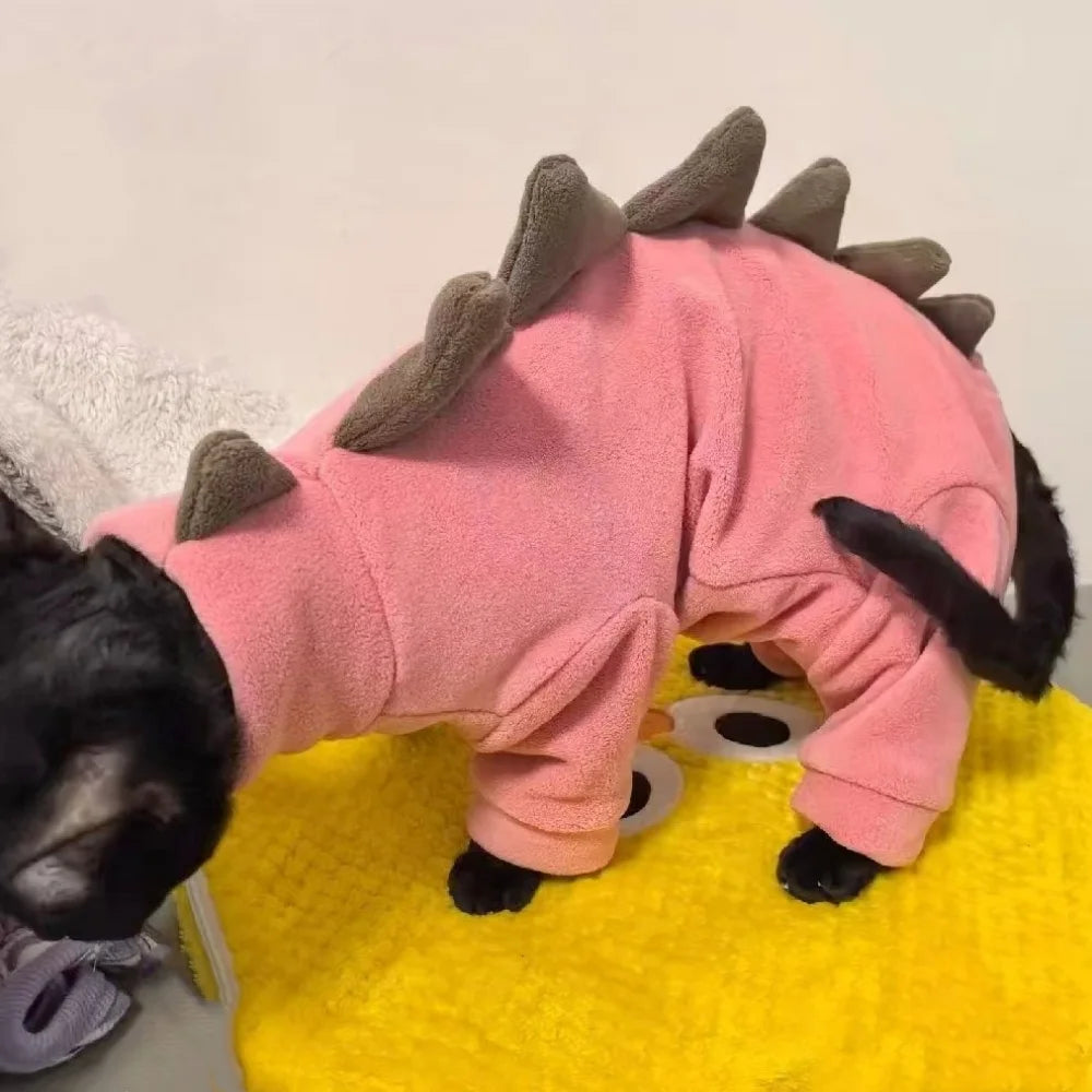 Dinosaur Shape Fleece Sweatshirt for Cats