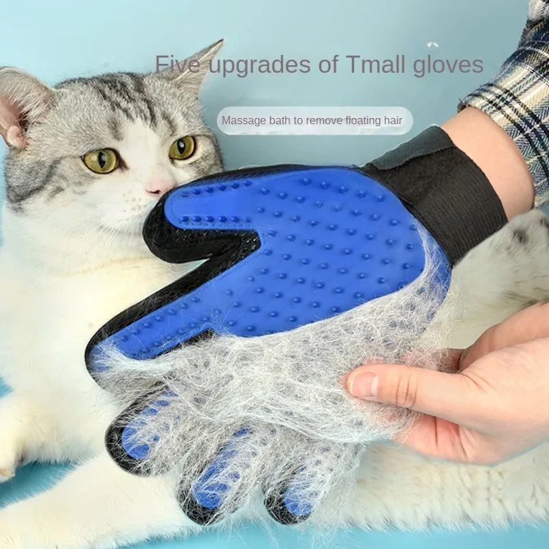 Silicone Pet Grooming Gloves Hair Removal