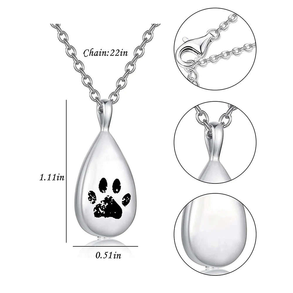 Teardrop Cremation Necklace for Ashes