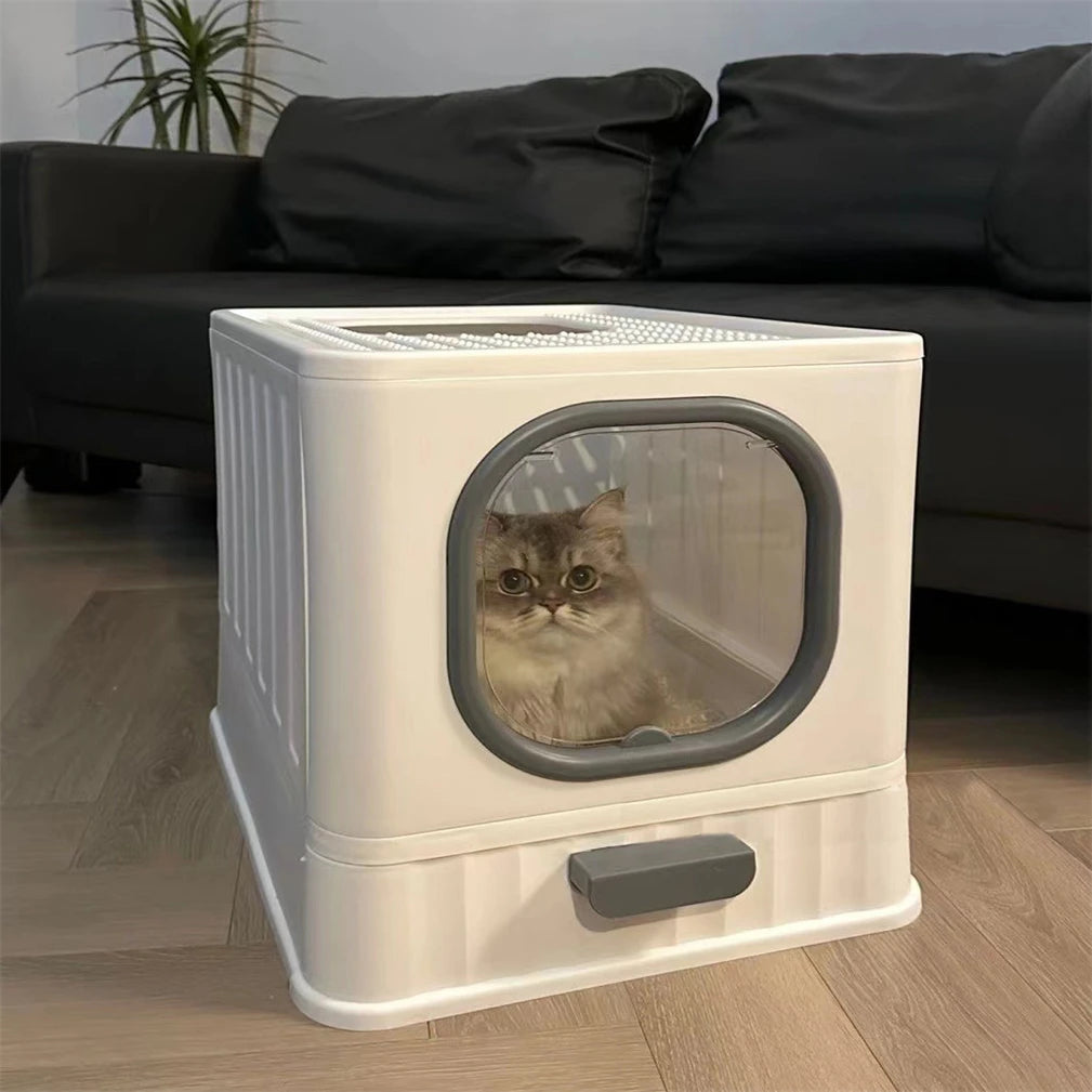 Enclosed Litter Box  with Scoop and Lid Anti-Splashing