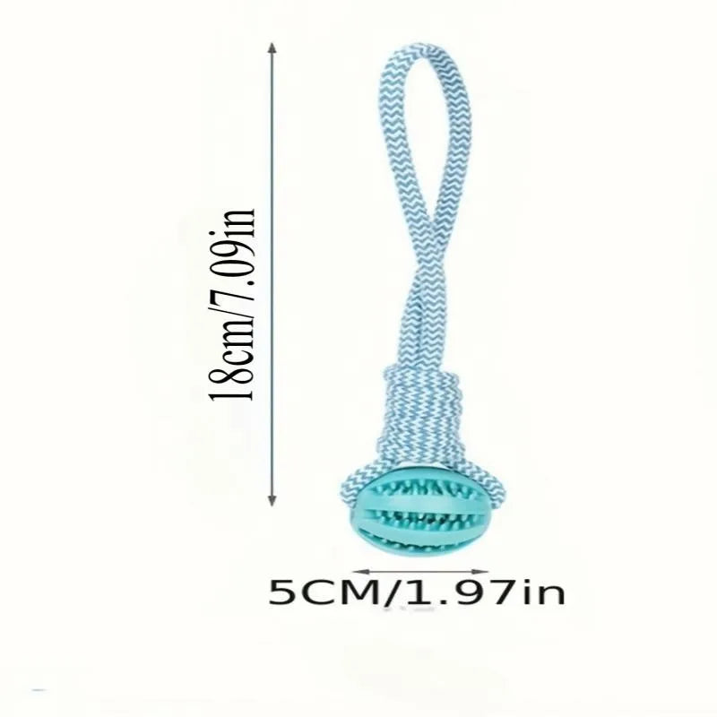 Cotton Rope & Rubber Chew Ball,