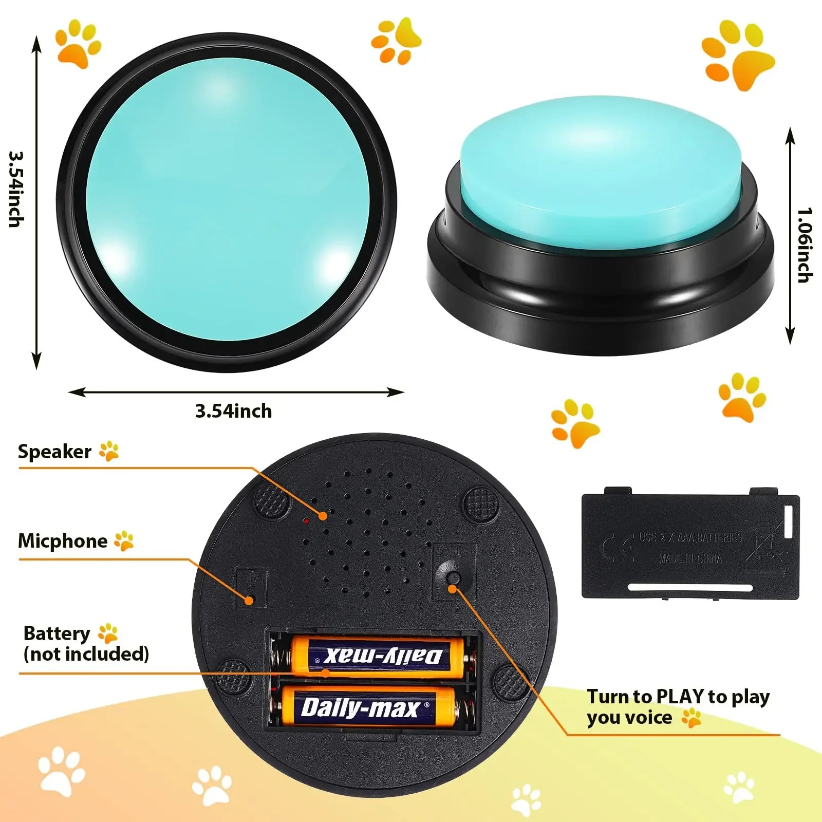 Voice Recording Button Pet  Training