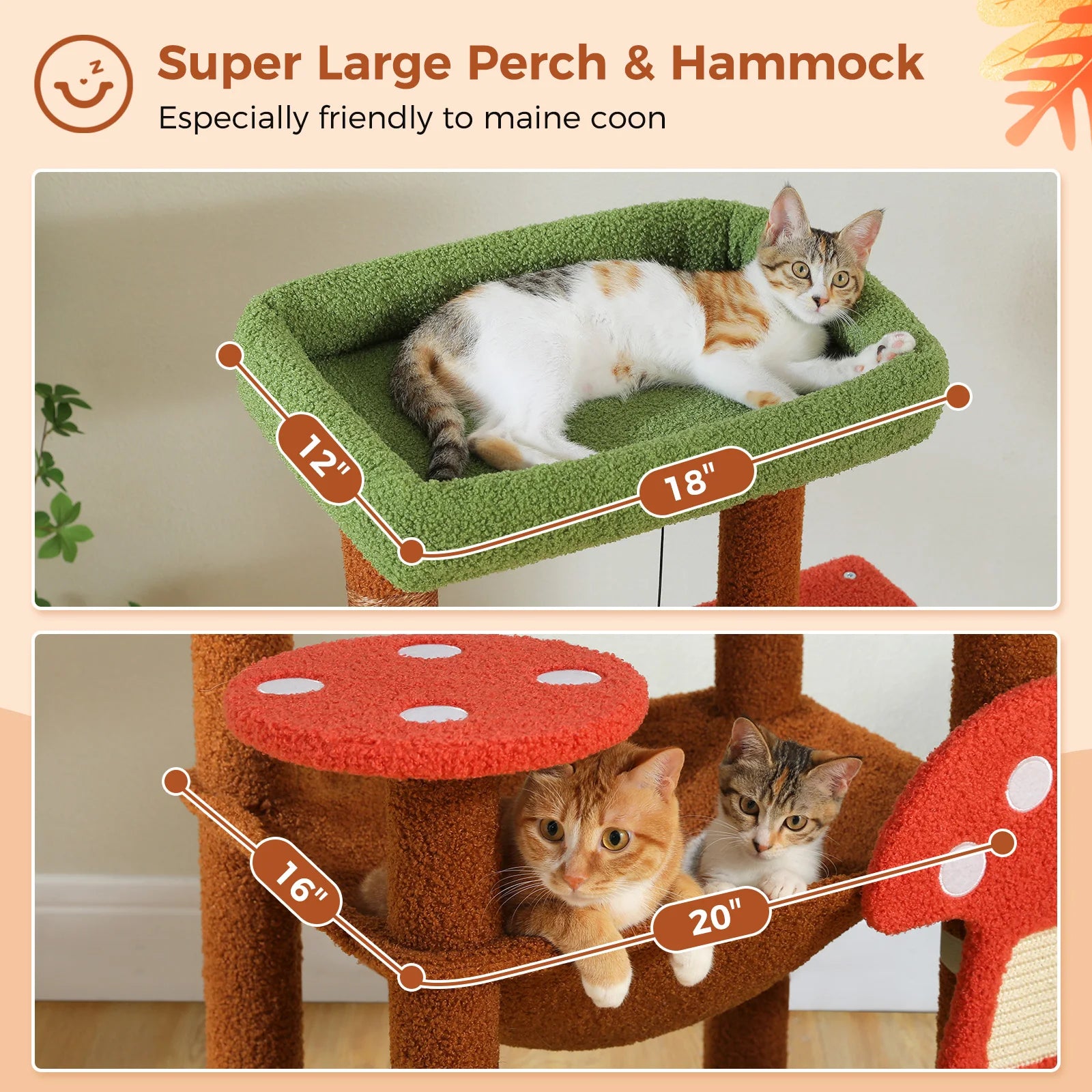 Mushroom-Shaped Cat Tower