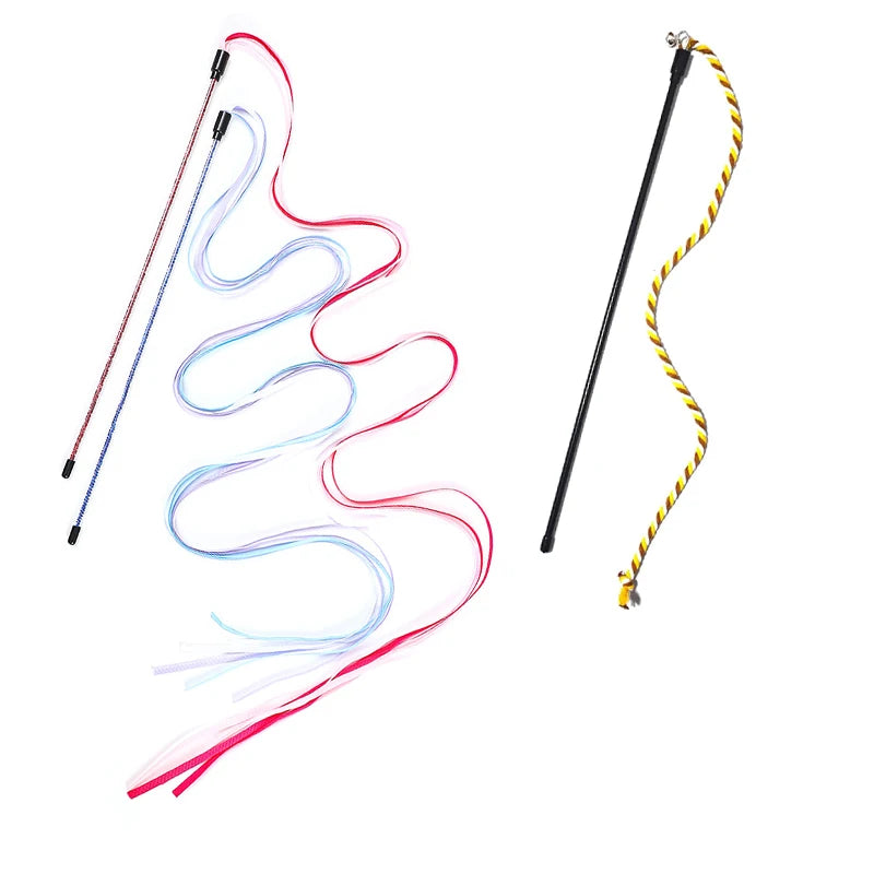 Long Satin Ribbon Cat Teaser