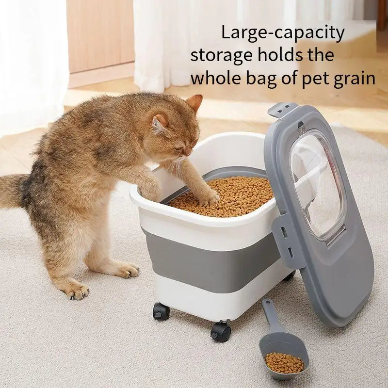 Collapsible Pet Dog Food Storage
