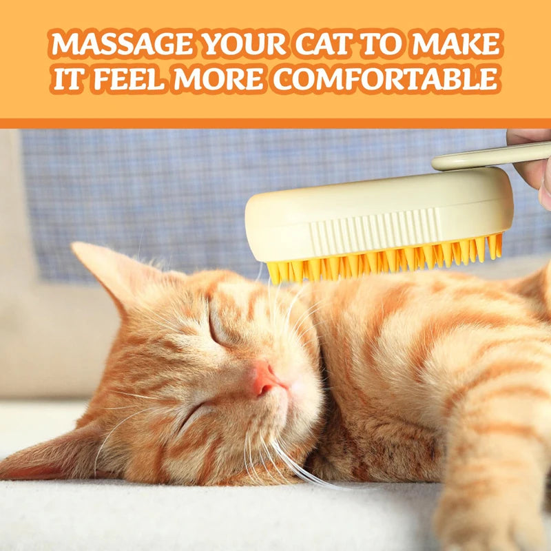 Pet Grooming Steam Brush