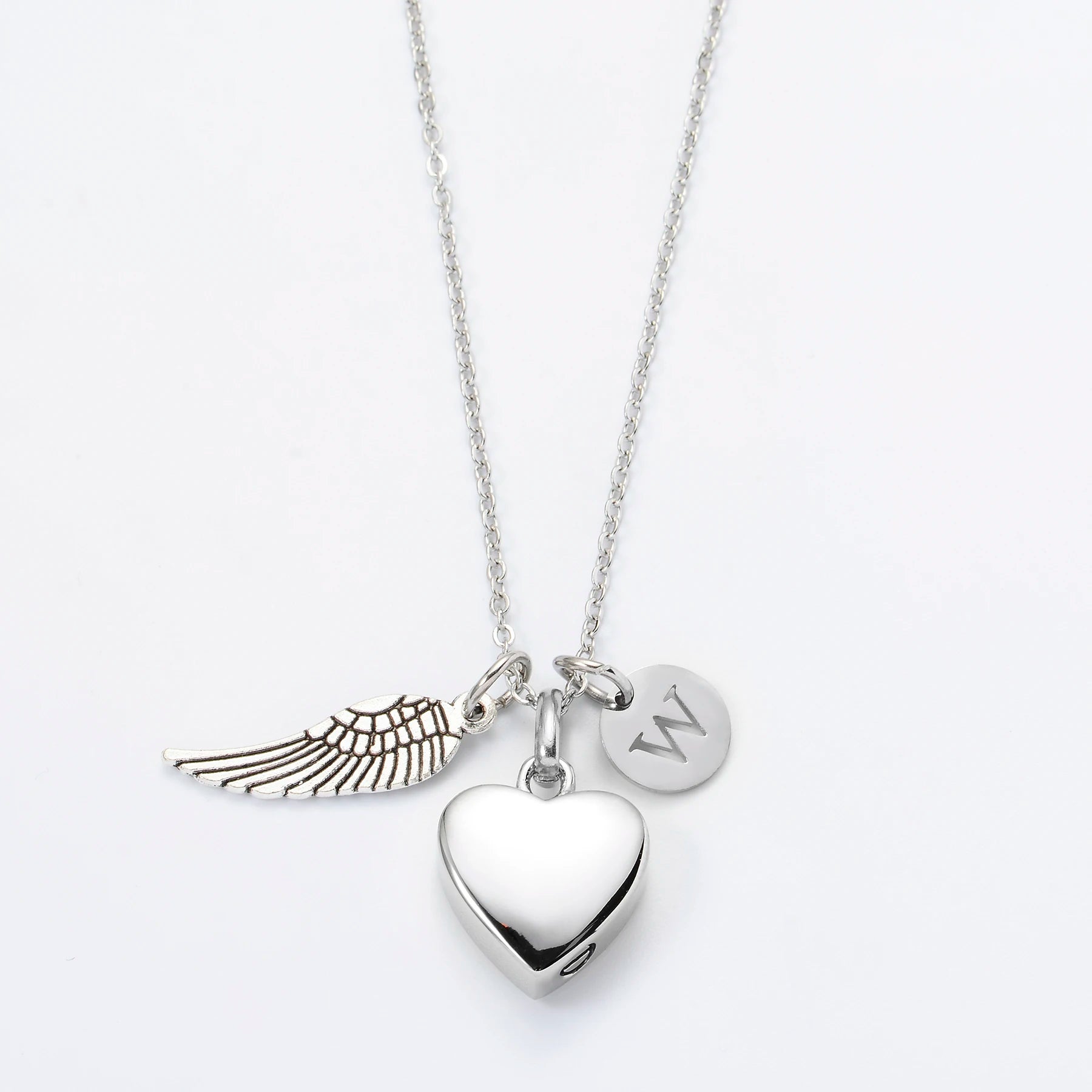 Pet stainless Steel Heart Ashes Urn Pendant Necklace