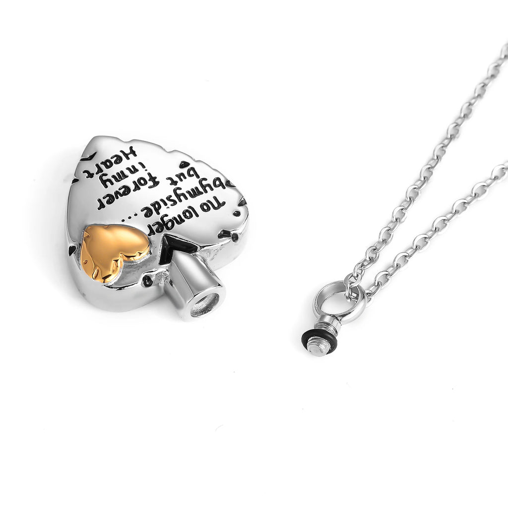Stainless Steel Heart  Necklace for ashes